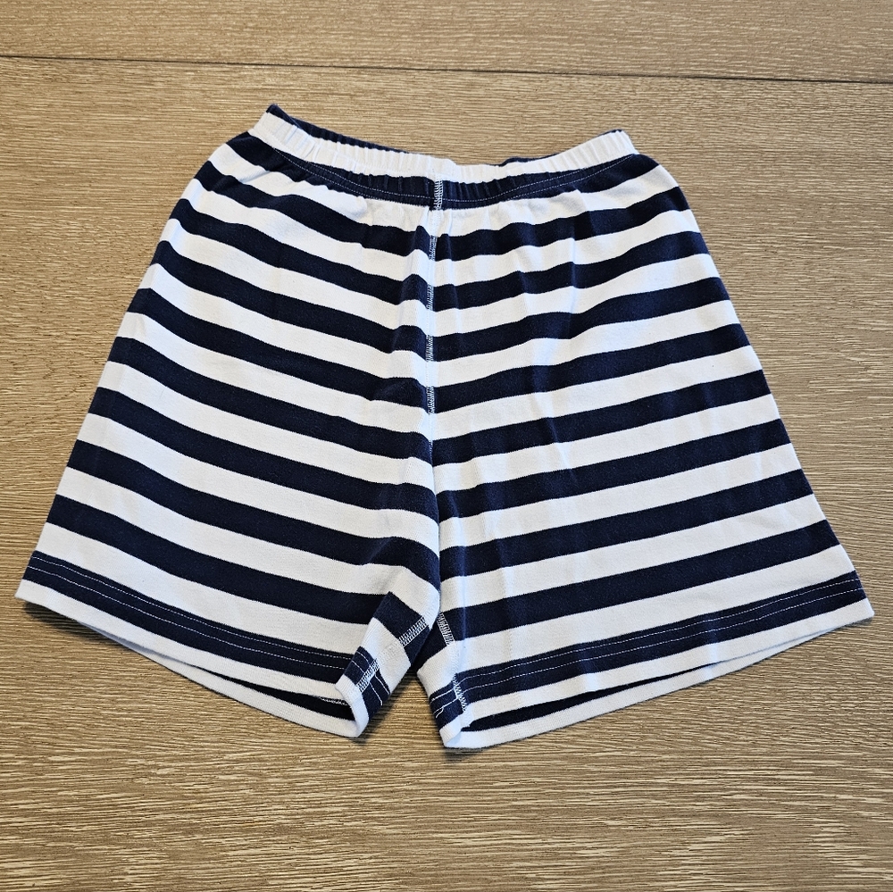 Hanna Andersson 100% Organic Cotton Stretch Knit Pajama Shorts Striped Small